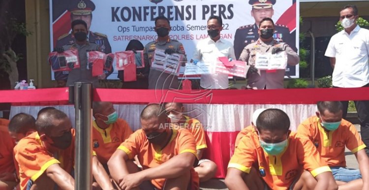 Tumpas Narkoba Polres Lamongan Amankan 14 Tersangka